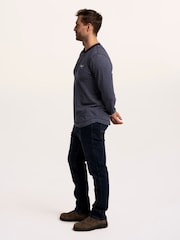 Brakeburn Rock Stripete Teksturert Henley T-skjorte - Bilde 3 av 6