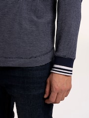 Brakeburn Rock Stripete Teksturert Henley T-skjorte - Bilde 6 av 6
