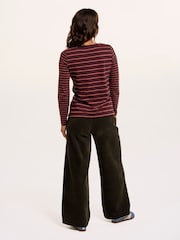 Brakeburn Branksome Thick And Thin Stripe Long Sleeve T-Shirt - Image 2 sur 6