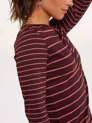 Brakeburn Branksome Thick And Thin Stripe Long Sleeve T-Shirt - Image 4 sur 6