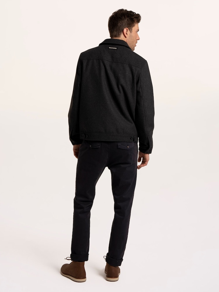 Brakeburn Grey Barkingside Zip Through Jacket - Image 2 of 6 Brakeburn Grey Barkingside Zip Through Jacket - Image 2 of 6