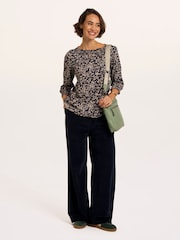 Brakeburn Blue Brielle Printed 3/4 Sleeve T-Shirt - Image 5 of 6