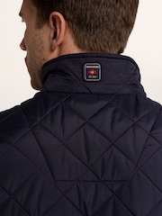 Brakeburn Blue Bayswater Bomber Rib Collar Gilet - Image 6 of 6