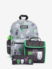 Character Grey Minecraft 4 Piece Backpack Set - Image 1 of 5
