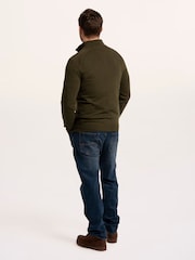 Brakeburn Green Buckhurst 1/2 Zip Knitted Jumper - Image 2 of 6