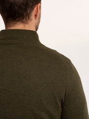 Brakeburn Green Buckhurst 1/2 Zip Knitted Jumper - Image 4 of 6