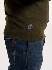 Brakeburn Green Buckhurst 1/2 Zip Knitted Jumper - Image 5 of 6