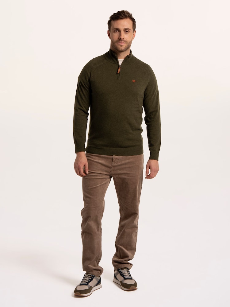 Brakeburn Green Buckhurst 1/2 Zip Knitted Jumper - Image 6 of 6 Brakeburn Green Buckhurst 1/2 Zip Knitted Jumper - Image 6 of 6