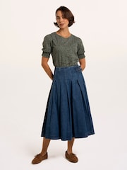 Brakeburn Barbe Printed Smocking Cuff Detail T-Shirt - Image 5 sur 6