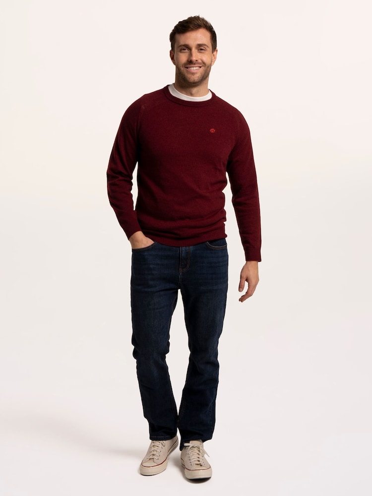 Brakeburn Brown Brentwood Crew Neck Knitted Jumper - Image 1 of 6 Brakeburn Brown Brentwood Crew Neck Knitted Jumper - Image 1 of 6