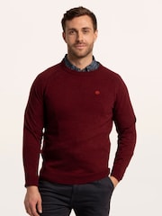 Brakeburn Brown Brentwood Crew Neck Knitted Jumper - Image 5 of 6