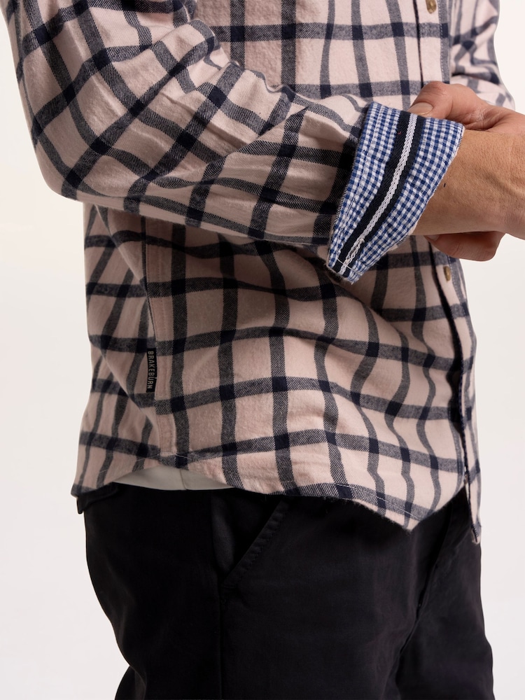 Brakeburn Pink Elverson Check Shirt - Image 6 of 6 Brakeburn Pink Elverson Check Shirt - Image 6 of 6