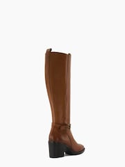 Dune London Natural Trance Buckle Heeled Knee High Boots - Image 5 of 6