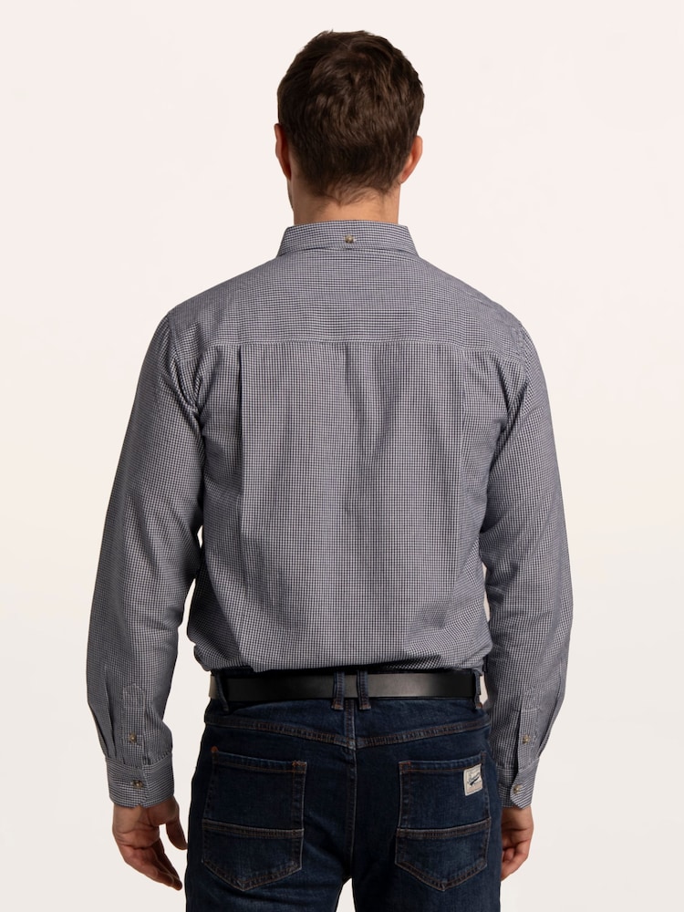 Brakeburn Blue Eastcote Gingham Shirt - Image 2 of 6 Brakeburn Blue Eastcote Gingham Shirt - Image 2 of 6