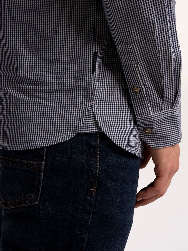 Brakeburn Blue Eastcote Gingham Shirt - Image 6 of 6 Brakeburn Blue Eastcote Gingham Shirt - Image 6 of 6