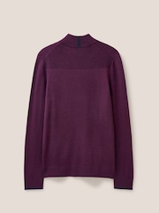 White Stuff Purple Newport Merino Funnel Jumper - Image 6 of 6
