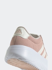 adidas Pink Grand Court Platform Suede Shoes - Image 7 of 8