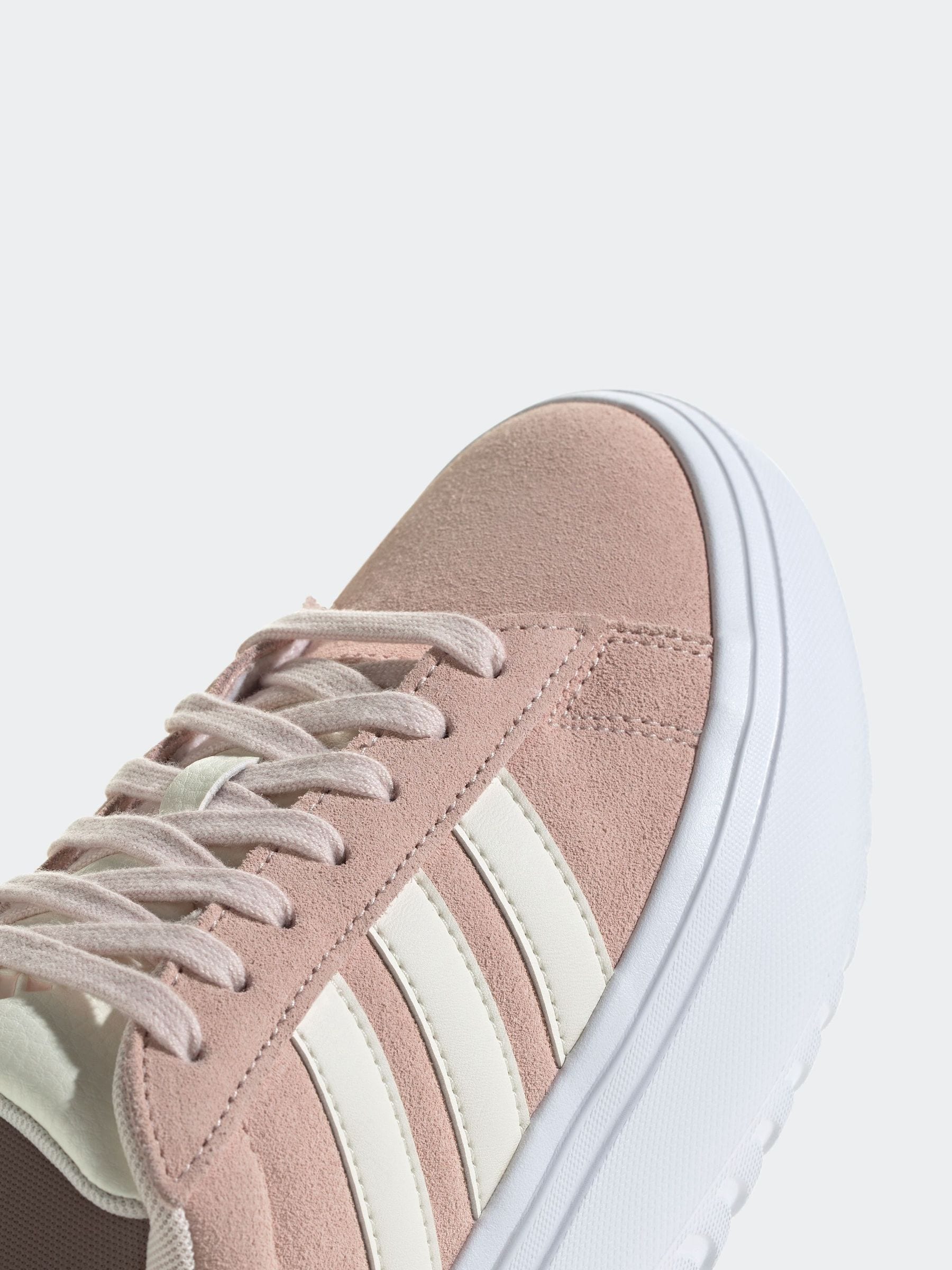 Pink suede adidas online