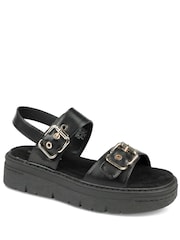 Pavers Black Bellissimo Adjustable Buckled Sandals - Image 1 of 5