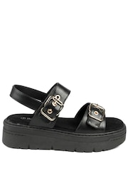 Pavers Black Bellissimo Adjustable Buckled Sandals - Image 3 of 5