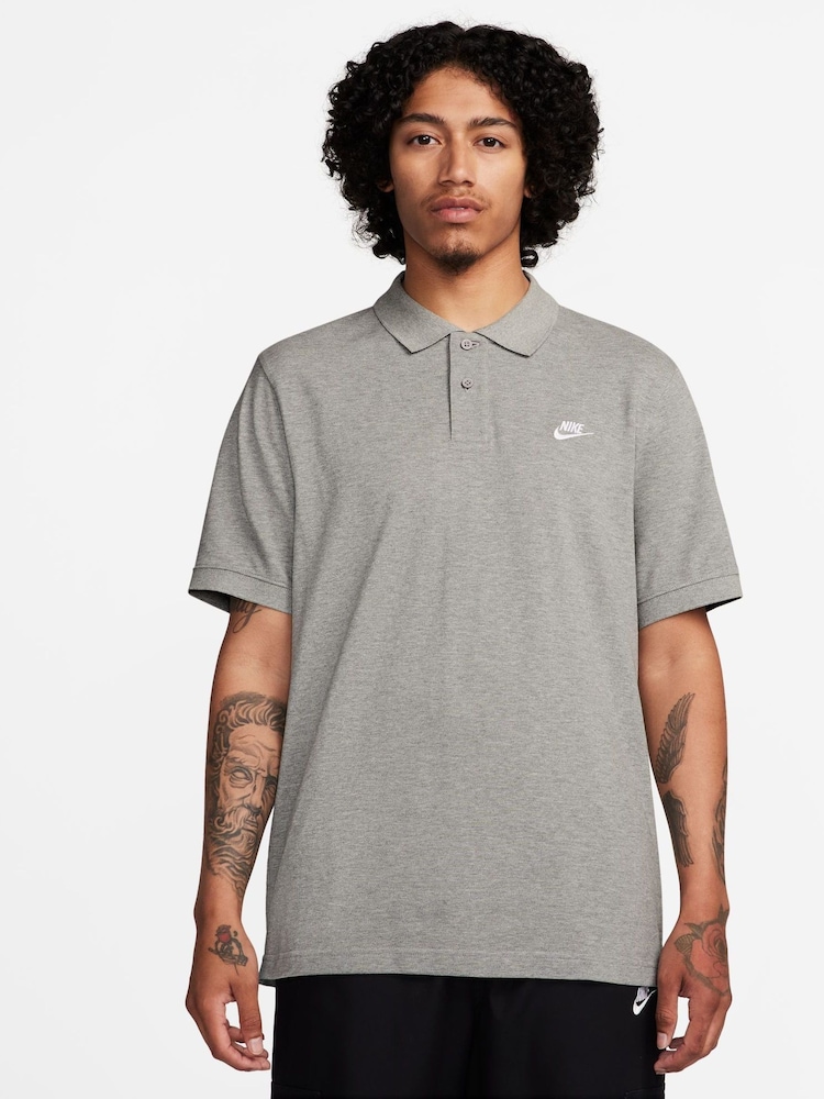Nike Dark Grey Club Short Sleeve Polo Shirt - Image 1 of 18 Nike Dark Grey Club Short Sleeve Polo Shirt - Image 1 of 18