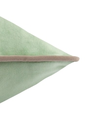 Furn Eucalyptus/Natural Meridian Velvet 45 x 45cm Cushion Cover - Image 5 of 6