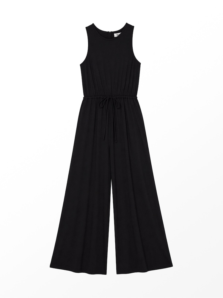 Ro&Zo Black Petite Jersey Drawstring Jumpsuit - Image 6 of 6