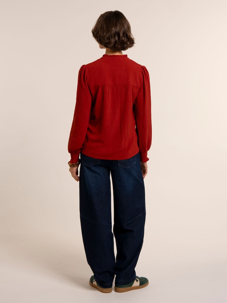 Brakeburn Red Lea Blouse - Image 2 of 6 Brakeburn Red Lea Blouse - Image 2 of 6