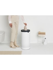 Brabantia White Laundry Bin 35L With Plastic Lid - Image 1 of 4