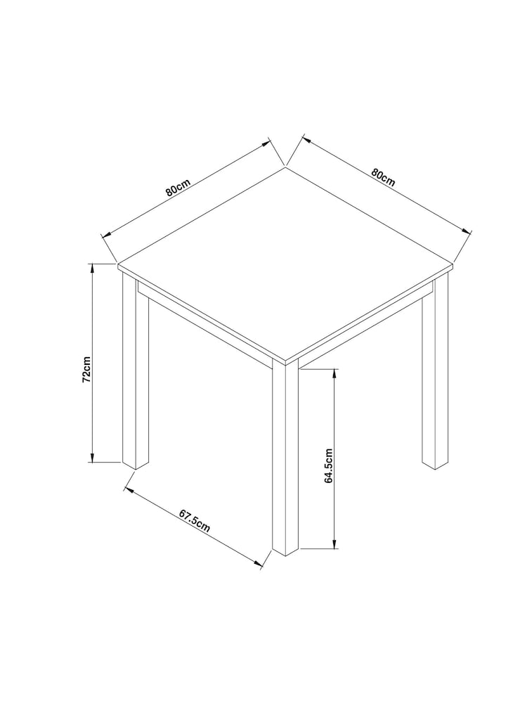 Buy Dark Bronx Oak Effect Seater Square Dining Table from the