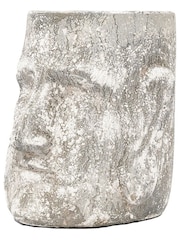 Gallery Home White Cabazon Antique Head Planter Pot Large - Image 4 of 9