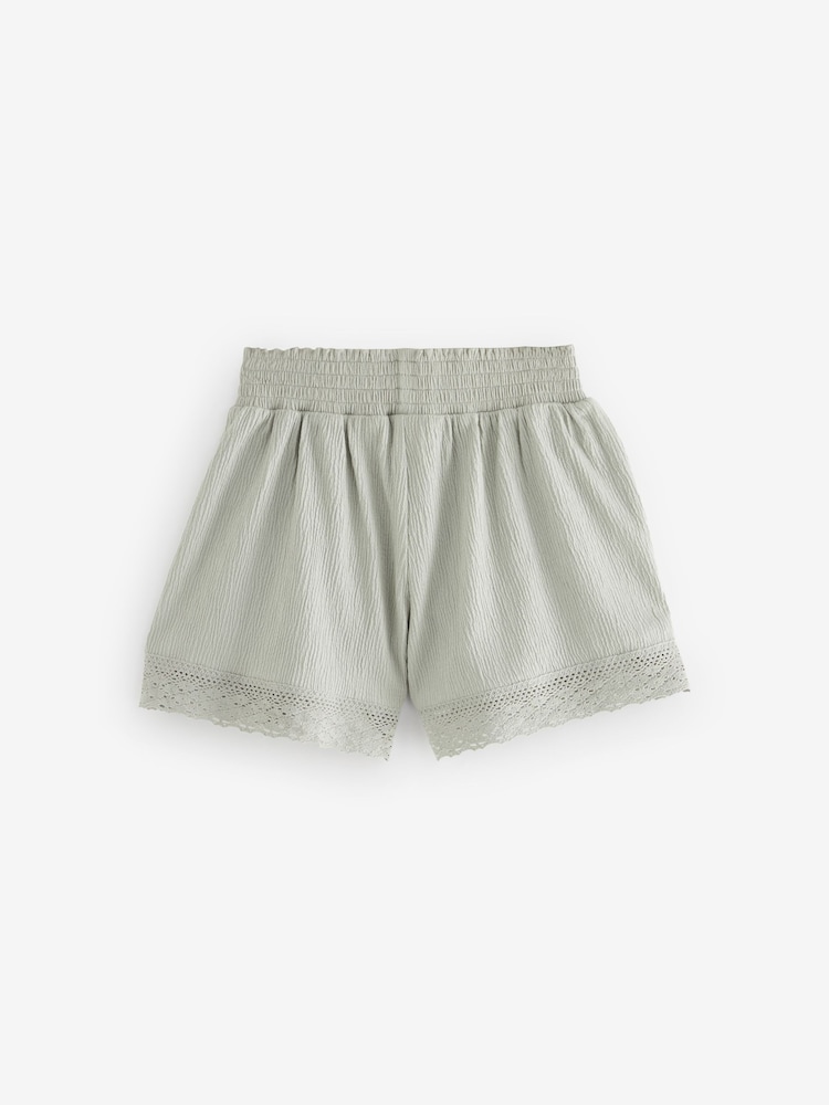 Mehrfarbig - Neutrale Shorts mit Lochstickerei 3er-Pack (3 bis 16 Jahre) - Bild 2 von 3