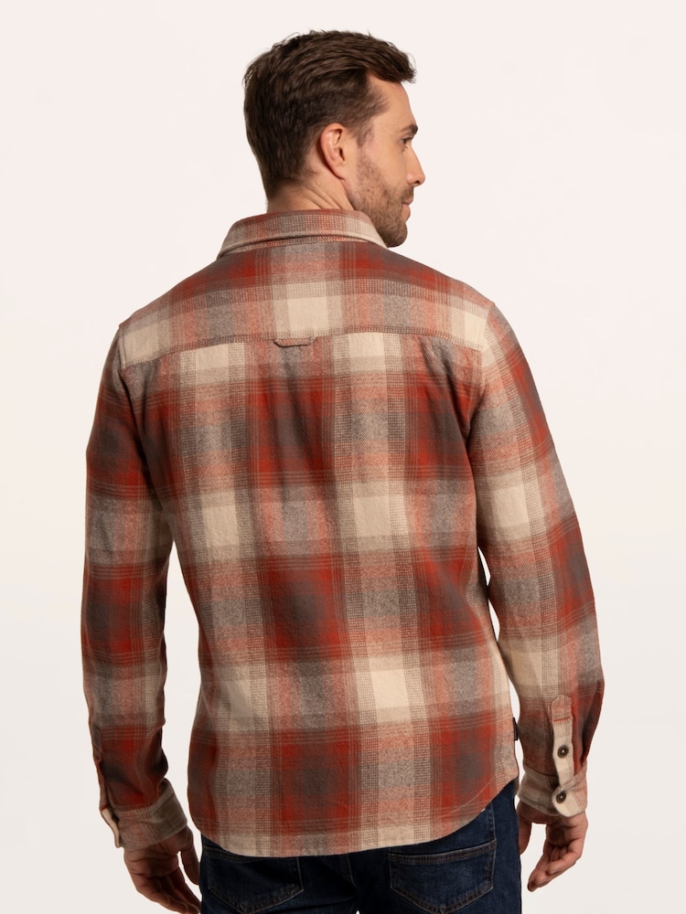 Brakeburn Brown Gunnersbury Check Shirt - Image 2 of 6 Brakeburn Brown Gunnersbury Check Shirt - Image 2 of 6