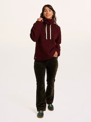 Brakeburn Brown Hatchet Boucle Cowl Neck Sweatshirt - Image 1 of 6