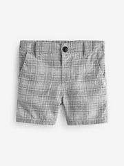 Grey Check Linen Blend Chino Shorts (3mths-7yrs) - Image 5 of 7