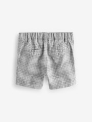 Grey Check Linen Blend Chino Shorts (3mths-7yrs) - Image 6 of 7