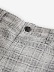 Grey Check Linen Blend Chino Shorts (3mths-7yrs) - Image 7 of 7