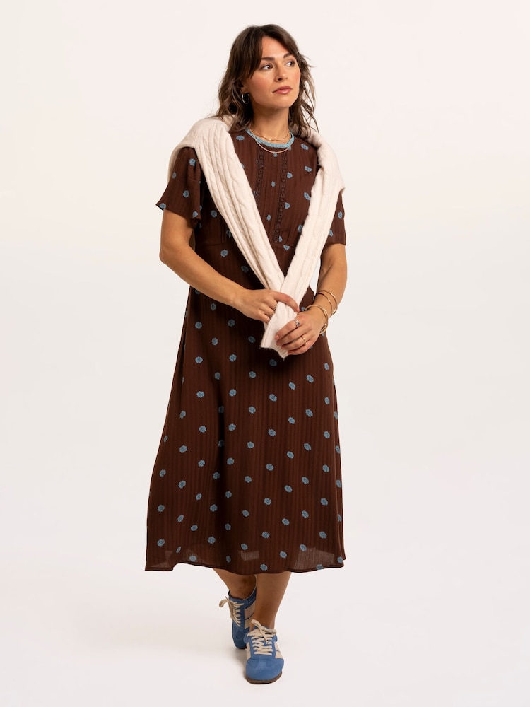 Brakeburn Brown Cedar Dress - Image 1 of 6 Brakeburn Brown Cedar Dress - Image 1 of 6