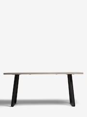 Grey Alma Mango Wood 6 Seater Dining Table - Image 2 of 5