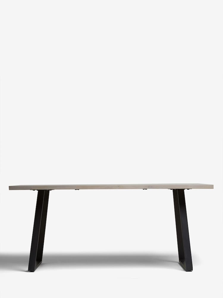 Grey Alma Mango Wood 6 Seater Dining Table - Image 2 of 5