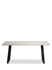 Grey Alma Mango Wood 6 Seater Dining Table - Image 3 of 5
