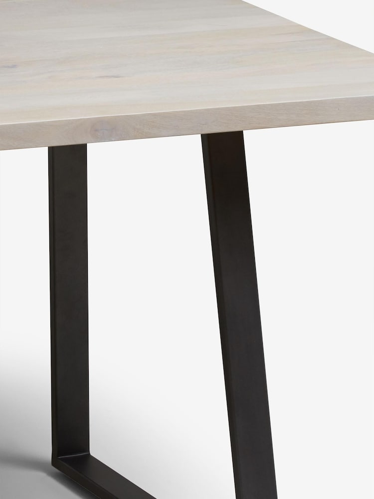 Grey Alma Mango Wood 6 Seater Dining Table - Image 5 of 5