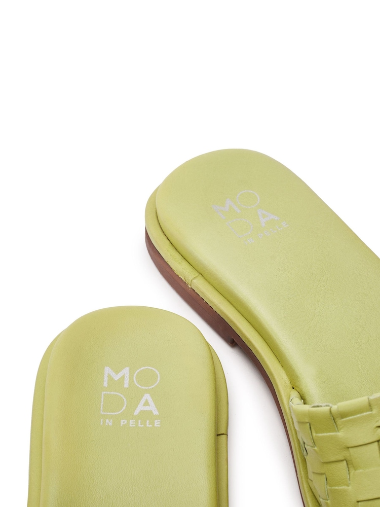 Verde - Moda in Pelle Papuci Jina cu detalii împletite din piele - Imaginea 4 din 4 Verde - Moda in Pelle Papuci Jina cu detalii împletite din piele - Imaginea 4 din 4