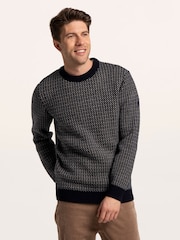 Brakeburn Blue Scandi Knitted Jumper - Image 1 of 6