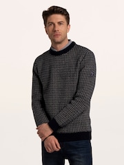 Brakeburn Blue Scandi Knitted Jumper - Image 4 of 6