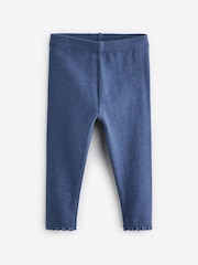 Blue Denim Lace Trim Leggings (3mths-7yrs) - Image 1 of 3