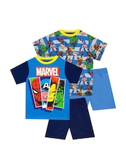 Character Blue Marvel Comics 2 Pack Short Pyjamas - Image 1 of 5