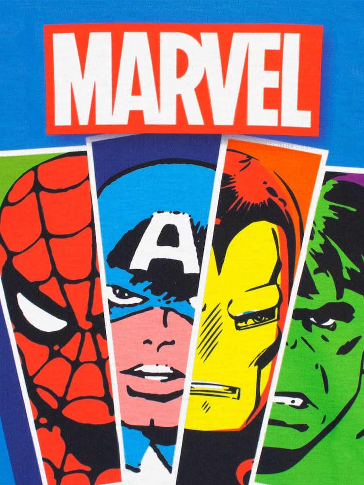 Character Blue Marvel Comics 2 Pack Short Pyjamas - Image 4 of 5