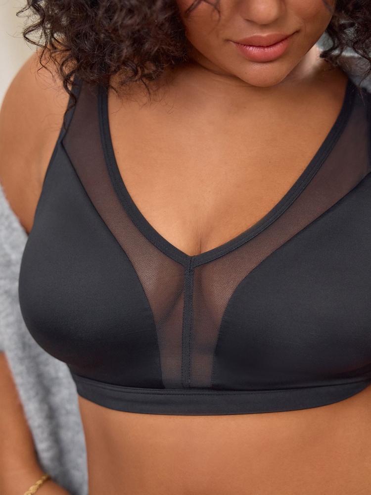 Black Total Support Non Wire Ultimate Comfort Bra B-H - Image 5 of 6
