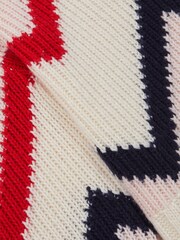 Reiss Pink Riley Knitted Zig-Zag Jumper - Image 6 of 6